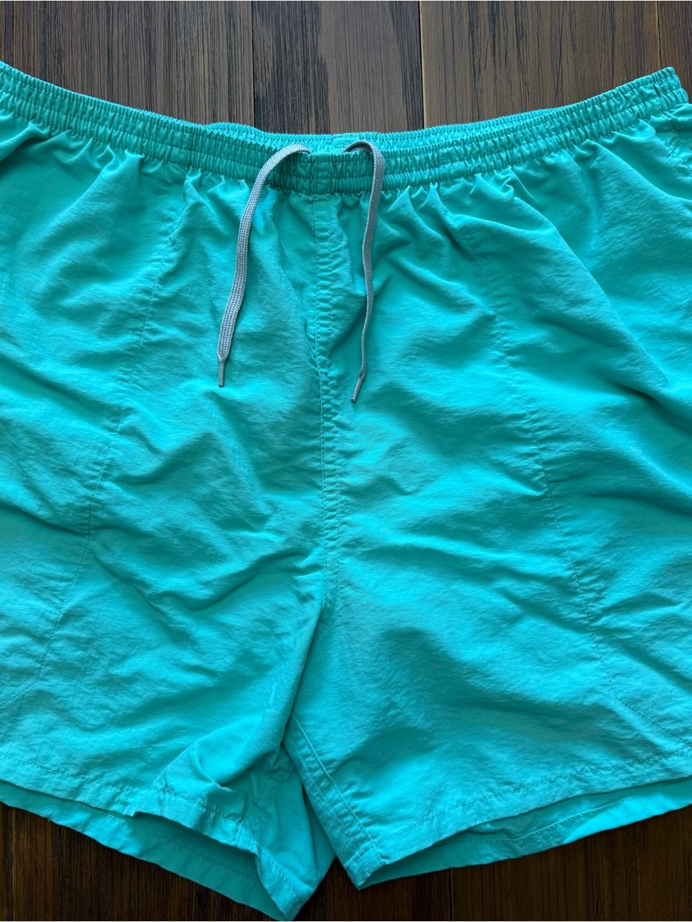 Patagonia Teal Lined Swim Trunks with Drawstring